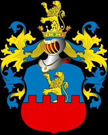 beschlagenes, schwarzes Jagdhorn zwischen zwei Sternen. Zweige: Borski, Siemierowski (Szemirowski), Zakrzewski. Die adlige polnische Familie Kostka. K. Chosnicki, K.
