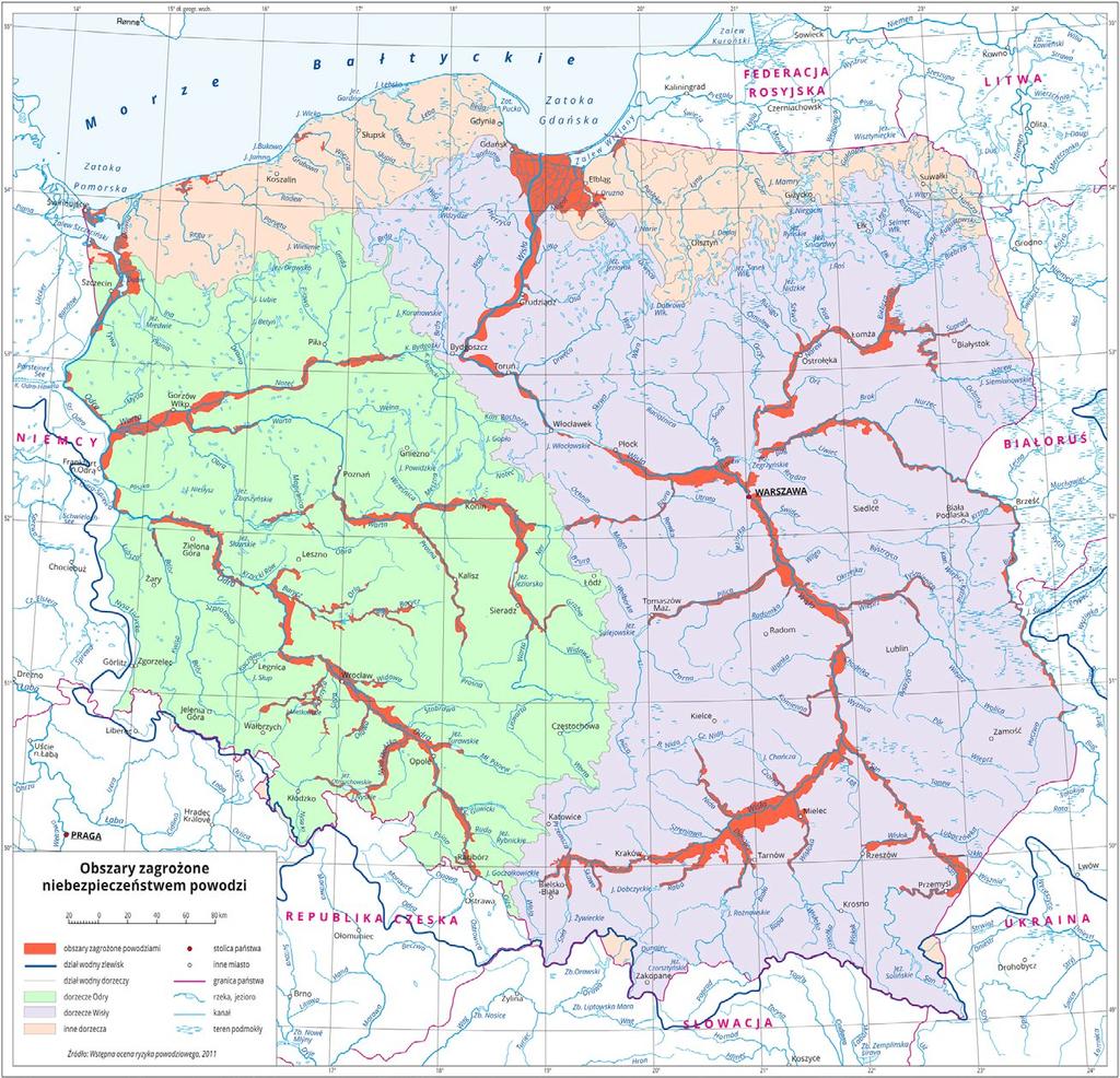 Na stronie www.mapy.isok.gov.pl znajdują się mapy zagrożenia powodziowego i mapy ryzyka powodziowego.