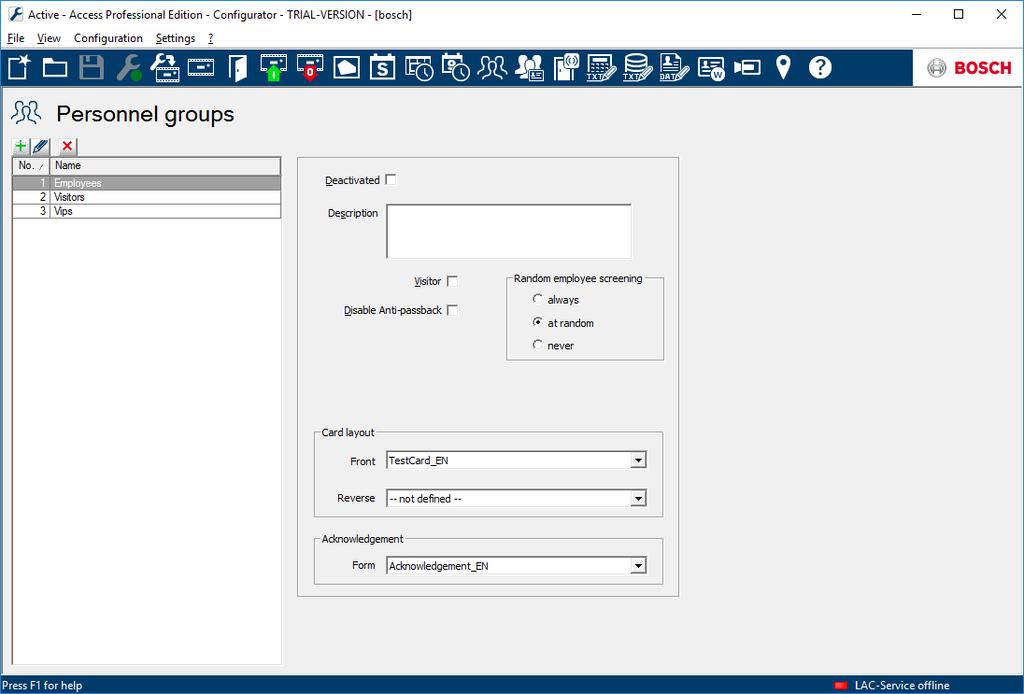 Access Professional Personnel Groups (Grupy personelu) pl 95 8 Personnel Groups (Grupy personelu) Grupy personelu umożliwiają logiczną strukturyzację personelu firmy.