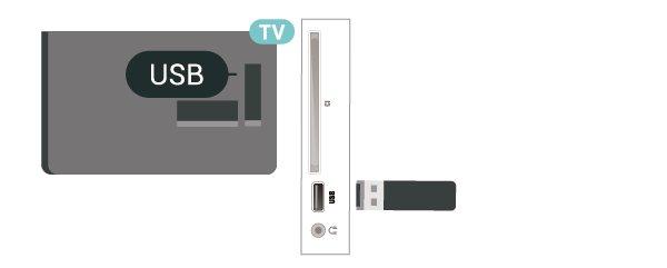 nie podłączaj żadnego innego urządzenia USB do innych złączy USB. 5.8 Urządzenie USB 2. Włącz dysk twardy USB i telewizor. 3.