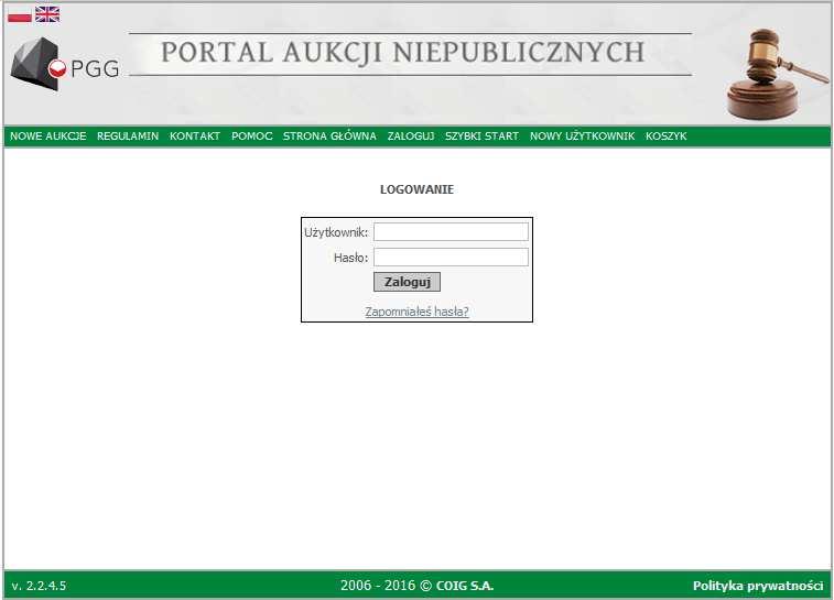 Jeżeli użytkownik załogował się pomyślnie - to w prawym górnym rogu pojawia się zegar systemowy