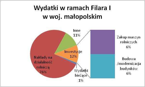 działalność rolniczą 24% Inne 0% Inwestycje 45% Budowa lub modernizacja