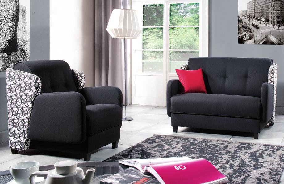 PLIS fotel - nr. kat. 5039 sofa 2-os. bez funkcji - nr. kat. 5040 PLIS to doskonała propozycja do wnętrz klasycznych jak i nowoczesnych.