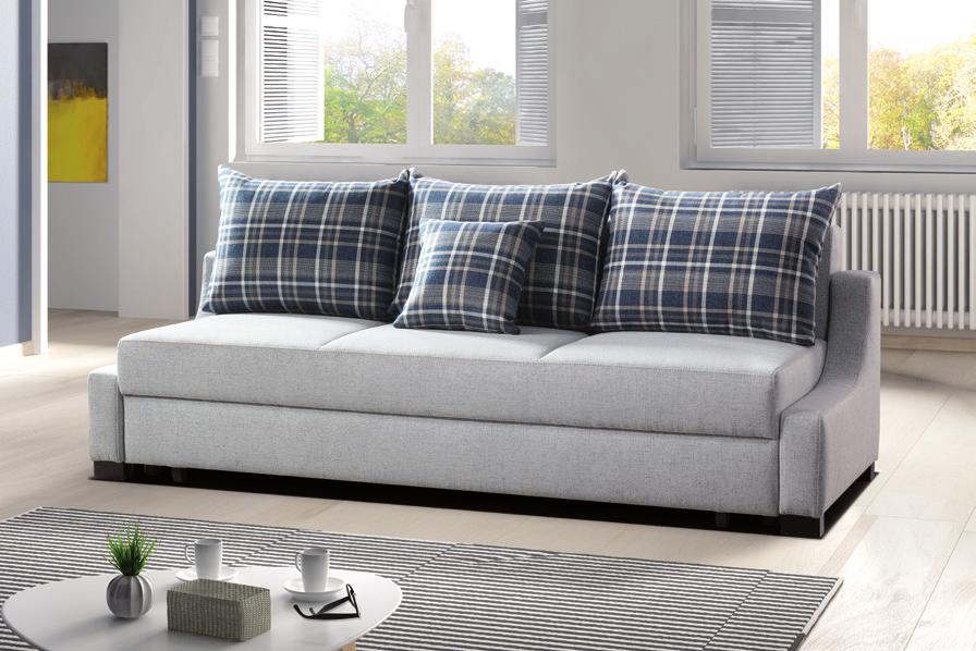 DORTMUND sofa 3-os. z funkcją nr. kat. 5038 Szlachetne i minimalistyczne wzornictwo sofy DORTMUND dopasowuje się do wnętrz o różnych stylach.