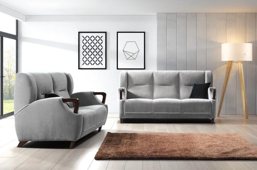 BULA sofa 2-os. bez funkcji - nr. kat. 5052 sofa 3-os. bez funkcji - nr. kat. 5053 Sofa 3-os BULA to kolejny mebel, który doskonale uzupełnia komplet z sofa 2-os lub fotelem.