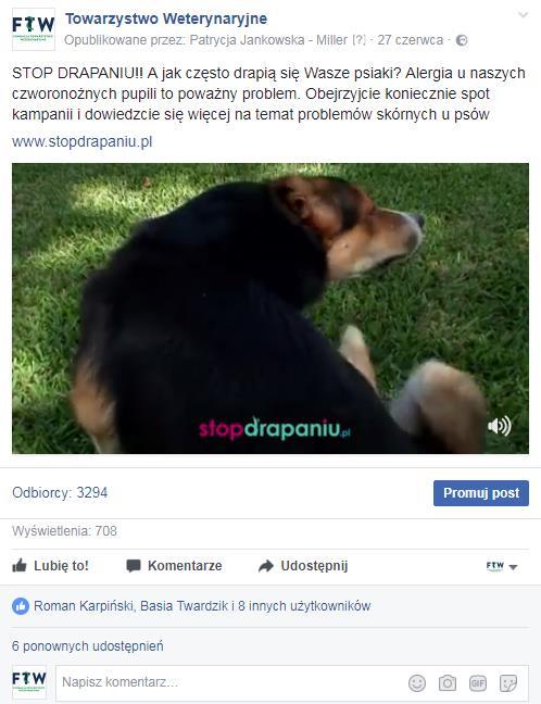 zamieszczony na