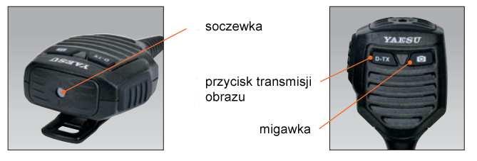 Transmisja zdjęć Radiostacje FT1(X)DE, FT2DE, FTM-100DE i FTM-400DE pozwalają, po podłączeniu do nich wyposażonego w kamerę mikrofonu MH-85A11U, na transmisję emisją C4FM wykonywanych za jego pomocą