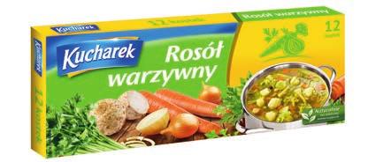 KOSTKI ROSOŁOWE Najpopularniejsze smaki kostek rosołowych dostępne są także w