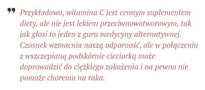 ŻADNA Z TZW. METOD NIEKONWENCJONALNYCH NIE MA DOWIEDZIONEJ NAUKOWO SKUTECZNOŚCI W LECZENIU NOWOTWORÓW Niektóre metody, np.