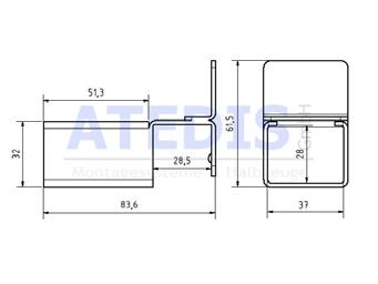 2.3 Akcesoria Szyna rolkowa 33 mm ESD /PP ESD Wymiary (mm): 4000 x 35 x 36 Waga kg/m: 1,08 RS200D28RB1ES Uchwyt szyny rolkowej D28 ocynk Wymiary (mm): 84 x 41 x 28 Waga kg/szt.