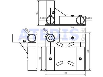 (mm): 112 x 36 x 9 : 0,09 RS200D28OB Płytka mocująca