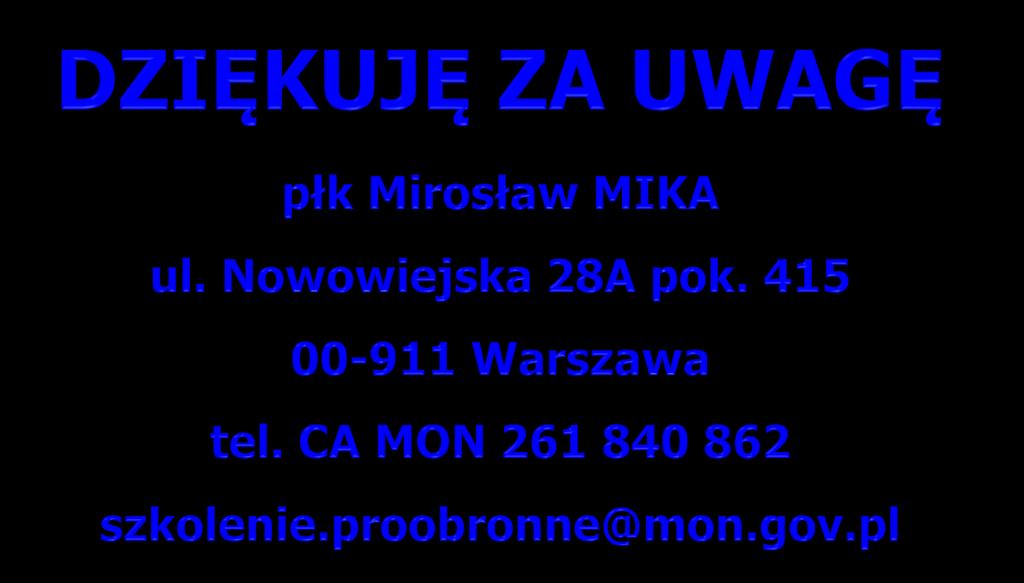 MINISTERSTWO OBRONY NARODOWEJ Biuro Do Spraw Proobronnych MON Fot.