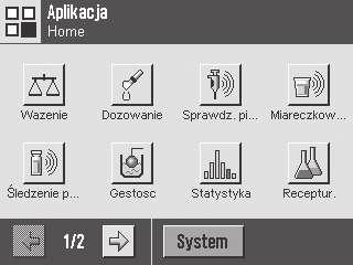 Nawigacja: [ ] 3 Ustawienia programu Te ustawienia mogą posłużyć do tego, aby dostosować aplikacje do wymagań poszczególnych użytkowników. Dostępne opcje ustawień zależą od wybranej aplikacji.