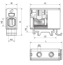 Uniwersalne złączki gwintowe do połączeń przewodów AL/CU, jednotorowe, Seria OUNEVA Insulated universal single pole connector for aluminium and copper cabels Ouneva series V16 V35 NEW! V50 V95 NEW!