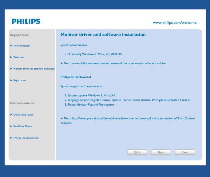 3. Optymalizacja obrazu 3.3 Philips SmartControl Lite Nowy program SmartControl Lite Phillips umożliwia sterowanie monitorem poprzez łatwy w użyciu interfejs ekranowy.