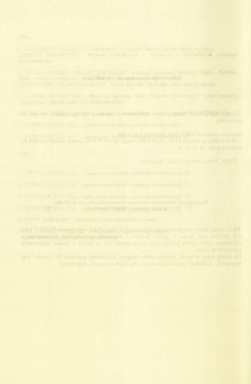 1996 37. ANNA BEATA ADAMCZYK - Charakterystyka wiatrów silnych i bardzo silnych w Polsce; JAROSŁAW BARANOWSKI - Wielkość zachmurzenia w Warszawie w zależności od cyrkulacji atmosferycznej. 38.
