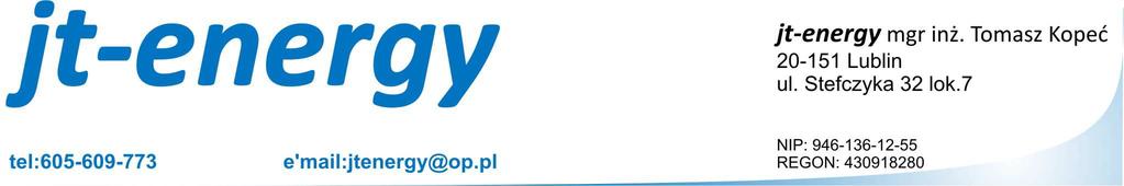 INWESTPROJEKT - LUBLIN Spółka Akcyjna 20-601 Lublin ul.