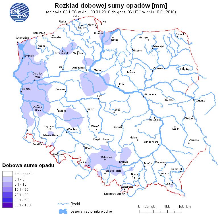 rzekach Rozkład dobowej sumy