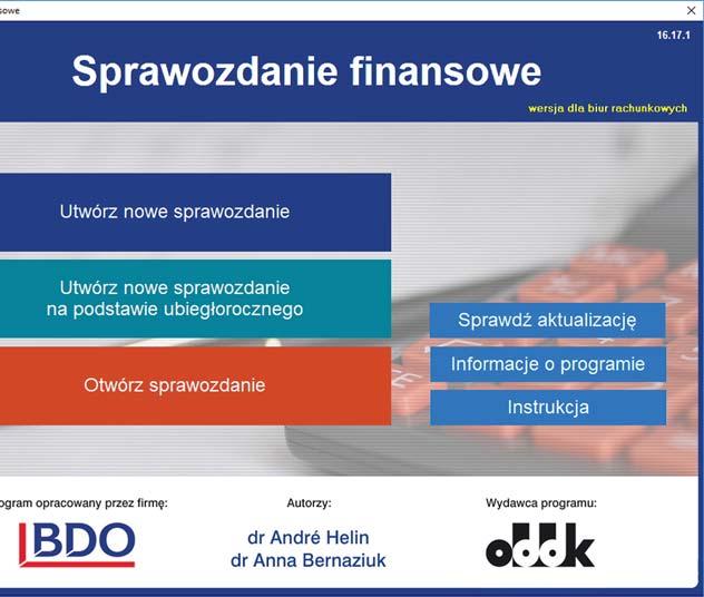 CD1129-UBR wersja: 2017 wersja dla BIUR RACHUNKOWYCH (do pobrania) Biegli rewidenci z międzynarodowej firmy audytorskiej BDO opracowali wygodne