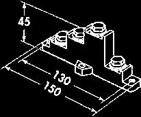 (mm) Liczba zacisków KL-7 59 6x16 mm², 1x25 mm² KL-15 115 13x16 mm², 2x25 mm² KL-29 219 27x16 mm², 2x25 mm² KL-45 331 43x16 mm², 2x25 mm² KL-60 443 58x16 mm², 2x25 mm² KLM 1000 nx16 mm² VT01905 KLA