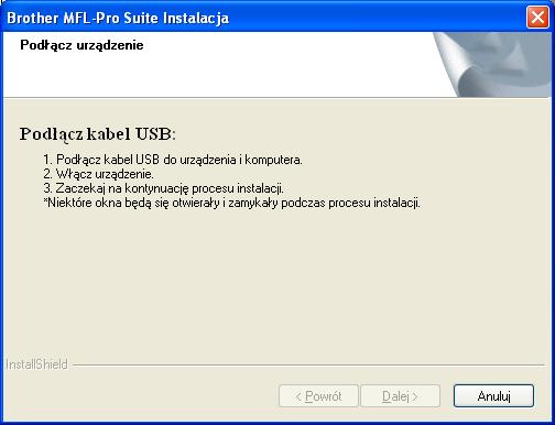 USB Windows Użytkownicy interfejsu USB (dl systemów Windows 2000 Professionl/XP/XP Professionl x64 Edition/Windows Vist ) 9 Przed rozpoczęciem instlcji Upewnij się, że komputer jest WŁĄCZONY i