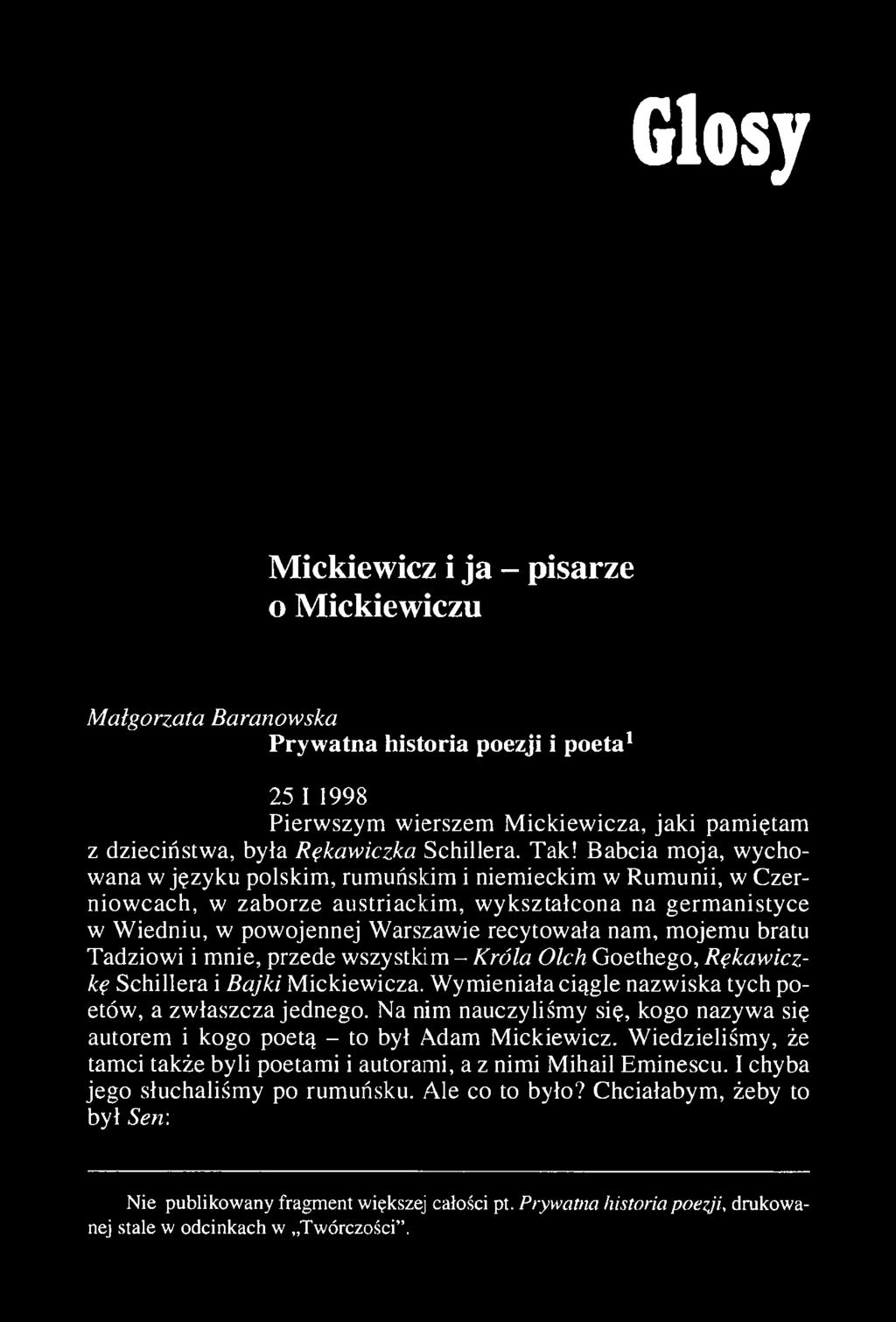 Małgorzata Baranowska Prywatna historia poezji i poeta. Teksty Drugie :  teoria literatury, krytyka, interpretacja nr 5 (53), - PDF Free Download