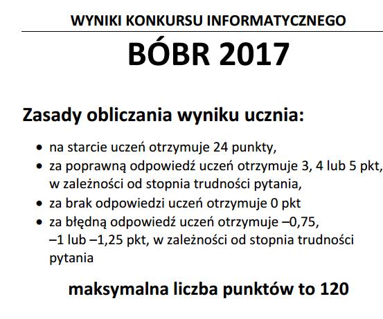 Rywalizacja odbywała się przez Internet w tym samym czasie dla wszystkich uczniów z całej Polski 9 listopada 2016 r.