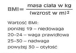 wazadanie 13. Powszechnie znana metoda sprawdzania, czy mamy właściwą masę ciała, polega na obliczeniu indeksu masy ciała (BMI). Skorzystaj z zamieszczonego obok wzoru i zaznacz poprawną odpowiedź. A.