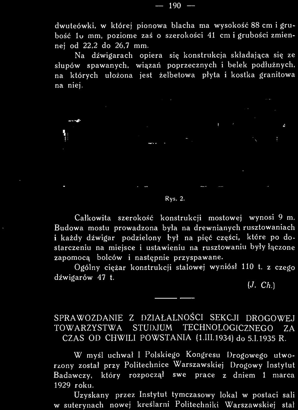 TECHNOLOGICZNEGO ZA CZAS OD CHWILI POWSTANIA (1.III.1934) do 5.1.1935 R.