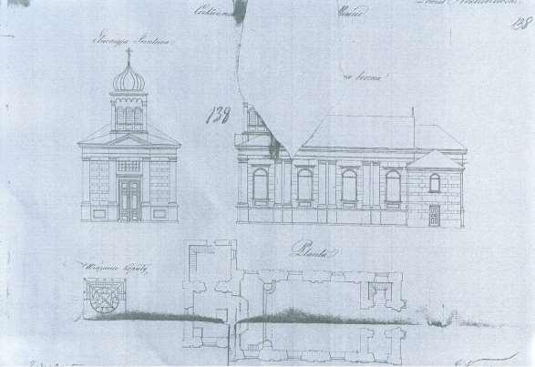 20 Monografia parafii greckokatolickiej Zaśnięcia Bogurodzicy/ Dokument 1 Rok 1855, 23 marca/4 kwietnia. Plan budowy cerkwi unickiej w Grabowcu (ze zbiorów Tadeusza Halickiego).