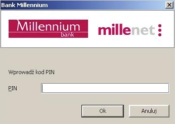 Po wprowadzeniu kodu PIN wybierz OK.
