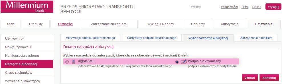 Oprogramowanie i sprzęt komputerowy Do użycia systemu Millenet dla Przedsiębiorstw wystarczy komputer z systemem operacyjnym w wersji aktualnej i zgodnej z wymogami jego producenta wraz z dostępem do