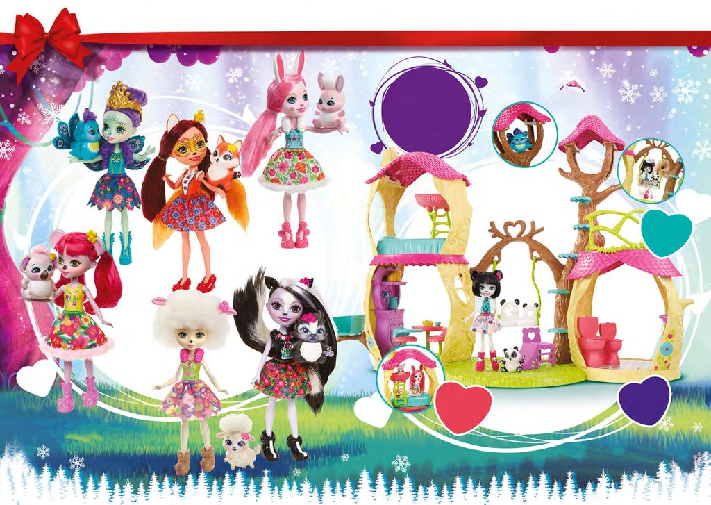 PATTER PEACOCK I FLAP BREE BUNNY I TWIST Poznaj Enchantimals grupę wyjątkowych dziewczynek i zwierzątek, które łączy magiczna przyjaźń!