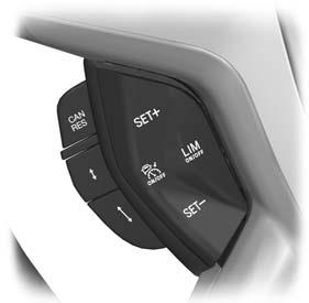 Adaptacyjny układ kontroli prędkości (ACC) KORZYSTANIE Z UKŁADU ACC Do sterowania układem służą elementy sterowania na kierownicy.