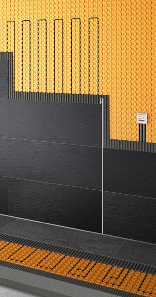 Zalety na jeden rzut oka Szybkie ogrzewanie powierzchni z możliwością dokładnej regulacji Indywidualne określenie ogrzewanych stref Oddzielenie w sprawdzonej technologii DITRA Uszczelnienie zespolone
