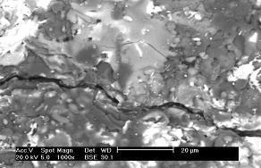 prmeters, b) frgment of cermic coting topogrphy with noticeble res before (nghr) nd fter clening well seen regulr net of