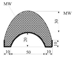 Postanowiono opracować oddzielne ładunki dla różnych grubości cięcia stali występującej w konstrukcji koparki. Schematy budowy ładunków i ich parametry przedstawiono na rysunku 7.