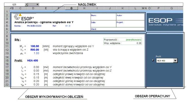 strona: 8 ESOP - Podręcznik użytkownika Nagłówek jest tak zaprojektowany, aby mógł być łatwo zmieniany przez użytkownika. Zawiera podstawowe informacje dotyczące schematu.