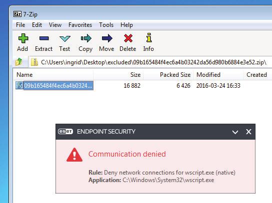TEST SKUTECZNOŚCI USTAWIEŃ OCHRONY PRZED RANSOMWARE Zastosowanie wszystkich wskazanych ustawień w programach ESET - od