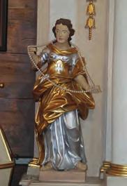 Wawrzyńca w Rossoszycy: 3a obraz Serce Maryi, 3b rzeźba św. Apolonii, 3c rzeźba św.