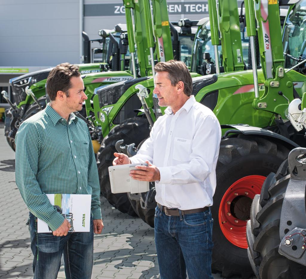 FENDT 200 V/F/P VARIO: SERWIS zawsze do mojej dyspozycji Inwestycja z gwarancją wysokiej wartości rezydualnej Ten, kto inwestuje w ciągnik, inwestuje również w przyszłość.