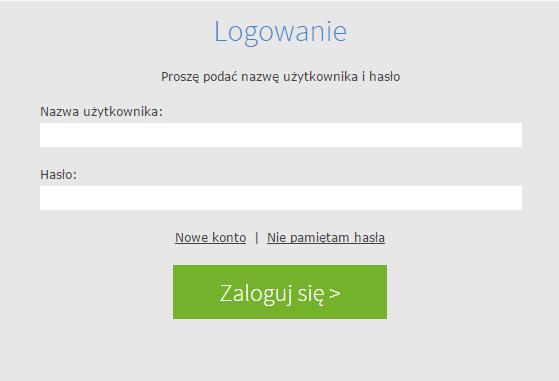 Logowanie do systemu za pomocą adresu mailowego Standardowo każdy użytkownik loguje się do platformy za pomocą swojego adresu e-mailowego (tego, na który przyszedł e-mail z linkiem do zmiany lub