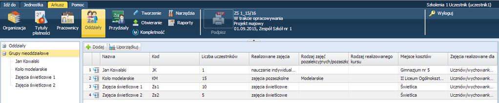 34 Materiały dla uczestnika szkolenia Temat 2. Uzupełnianie danych dotyczących pracowników Uzupełnij dane kadrowo-płacowe pracowników. Ćwiczenie 1.
