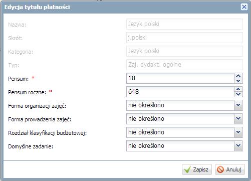 Zaakceptuj przyciskiem Zapisz. Ćwiczenie 4.