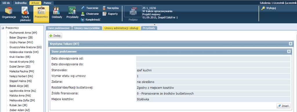 66 Materiały dla uczestnika szkolenia 5. Analogiczne czynności wykonaj dla pozostałych tytułów płatności, które tego wymagają. Ćwiczenie 5.