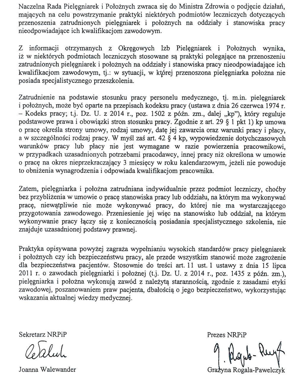 Z prac Naczelnej Izby