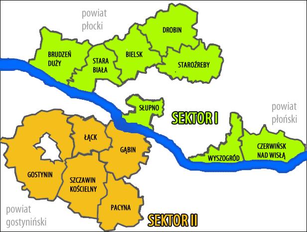 Zadania Związku Gmin Regionu Płockiego Od 1 lipca 2013 roku zadania związane z systemem gospodarowania odpadami na terenie Gmin: Bielsk, Brudzeń Duży, Czerwińsk nad