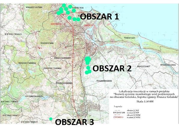 Obszar planowanych prac inwestycyjnych Prace wiertnicze będą realizowane na terenie Gdańska w dzielnicach: Przymorze Małe, Przymorze Wielkie, Zaspa Młyniec,