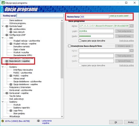 Zatwierdzenie wyboru przyciskiem OK powoduje zamknięcie programu.