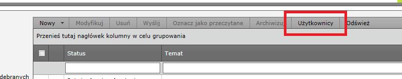 13. Uprawnienia użytkowników Dla użytkownika posiadającego uprawnienia administratora istnieje możliwość zmiany uprawnień użytkowników danej jednostki organizacyjnej.